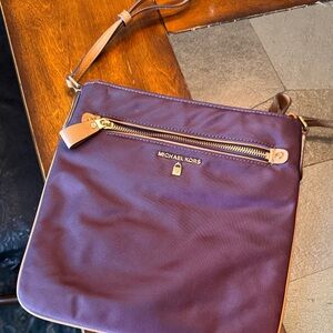 Michael Kors Crossbody Plum with Brown Accents